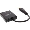 InLine® Dongle Konverter HDMI zu VGA, mit Audio, Eingang HDMI, Ausgang VGA und Stereo Audio