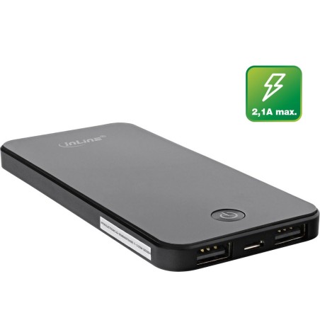 InLine® USB Zusatzakku PowerBank 4000mAh, mit LED Anzeige, iPhone-Form