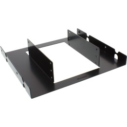 InLine® HDD Einbaurahmen, 3x 6,35cm (2,5") zu 13,34cm (5,25"), nur Rahmen und Schrauben, schwarz
