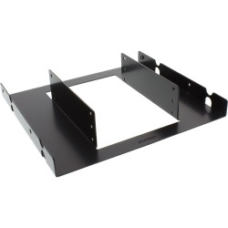 InLine® HDD Einbaurahmen, 3x 6,35cm (2,5") zu 13,34cm (5,25"), nur Rahmen und Schrauben, schwarz