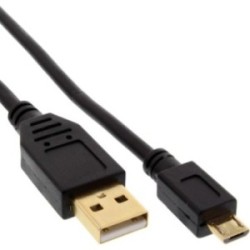 InLine® Micro-USB 2.0 Kabel, USB-A Stecker an Micro-B Stecker, vergoldete Kontakte, 0,5m