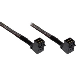 InLine® Mini SAS HD Kabel, SFF-8643 zu SFF-8643, beidseitig gewinkelt, mit Sideband, 0,5m