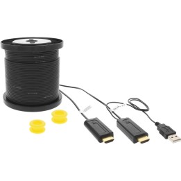 InLine® HDMI Kabel LWL, HDMI-High Speed, Stecker / Stecker, schwarz, 300m