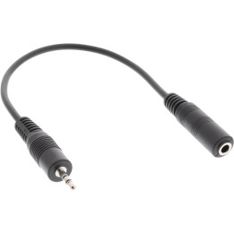 InLine® Klinken Adapterkabel 2,5mm Stecker -à 3,5mm Buchse, Stereo, 0,2m