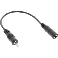 InLine® Klinken Adapterkabel 2,5mm Stecker -à 3,5mm Buchse, Stereo, 0,2m