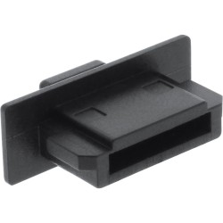 4er Pack InLine® Staubschutz, für eSATA Buchse, schwarz