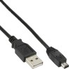 Câble USB Mini, InLine®, prise A à Mini USB prise, noir, 1m Câble USB Mini, InLine®, prise A à Mini USB prise, noir, 1m