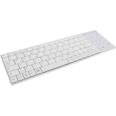 InLine® Bluetooth Mini-Tastatur mit Touchpad, Windows 10 kompatibel, weiß