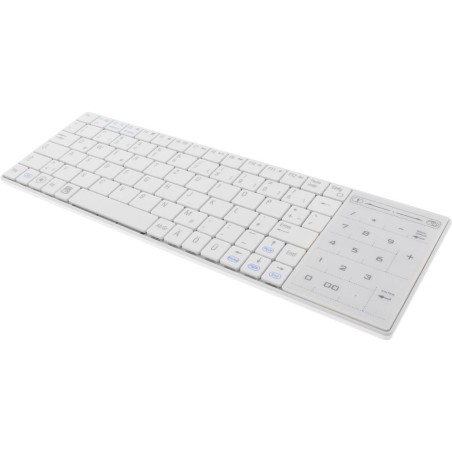 InLine® Bluetooth Mini-Tastatur mit Touchpad, Windows 10 kompatibel, weiß