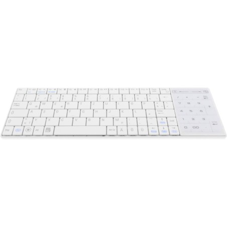 InLine® Bluetooth Mini-Tastatur mit Touchpad, Windows 10 kompatibel, weiß