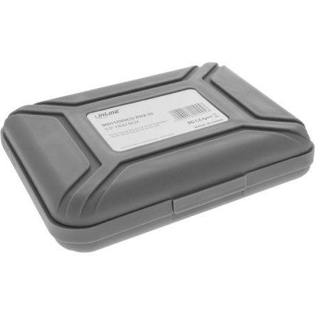 InLine® Archivbox für 3.5" Festplatte, graue Kunststoffbox