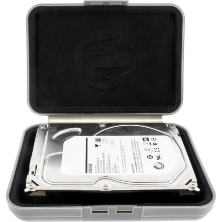InLine® Archivbox für 3.5" Festplatte, graue Kunststoffbox
