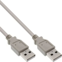 Câble USB 2.0, InLine®, A à A, beige, 0,5m