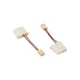 Câble adaptateur ventilateur, InLine®, 12V DC, 3 broches à 4 broches