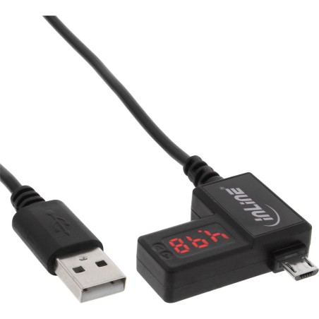 InLine® 3in1 Mini Multimeter, Micro USB und USB Kabel 1m
