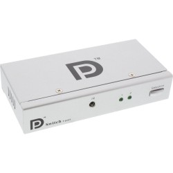 InLine® DisplayPort Umschalter 2 zu 1, mit Fernbedienung, max. 2560x1600