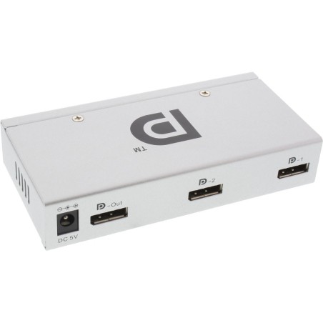 InLine® DisplayPort Umschalter 2 zu 1, mit Fernbedienung, max. 2560x1600