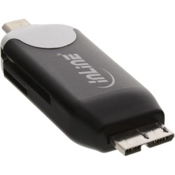 InLine® USB OTG Cardreader mit Micro-USB 3.0 und Micro-USB 2.0 Dual Interface, für SDXC und microSDXC