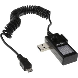 InLine® USB Mini Multimeter (Volt und Ampere), mit 1m Micro-USB Kabel