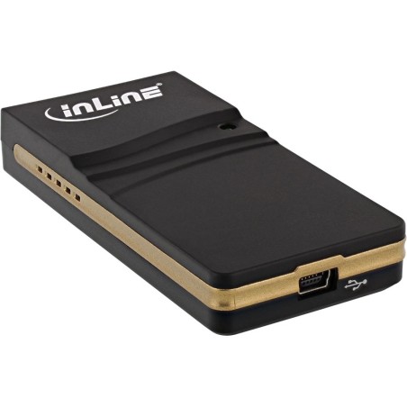 InLine® USB Grafikkarte, USB 2.0 zu DVI, mit DVI zu VGA und DVI zu HDMI Adapter, max 2048x1152