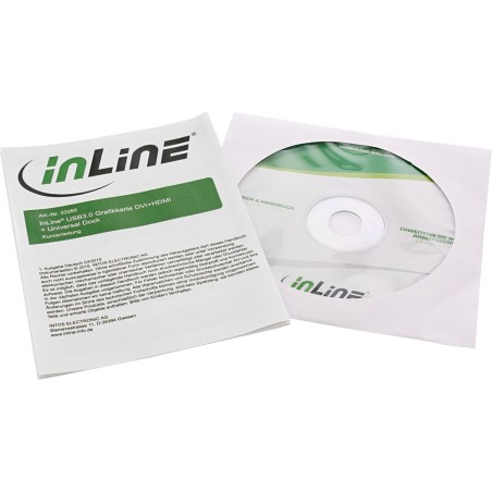 InLine® Dual View Multidock - Full HD Dockingstation, DVI+HDMI, USB 3.0, 2.0, LAN, max 2048x1152