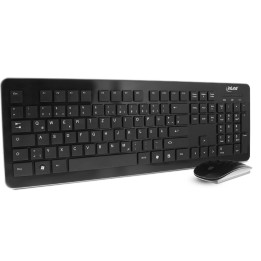InLine® Design Desktop, Tastatur-Maus Set, USB 2,4GHz Funk, DE Layout, optisch max. 1600dpi, schwarz