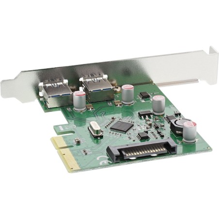 InLine® Schnittstellenkarte, 2x USB 3.1, Typ A, inkl. Low-Profile Slotblech