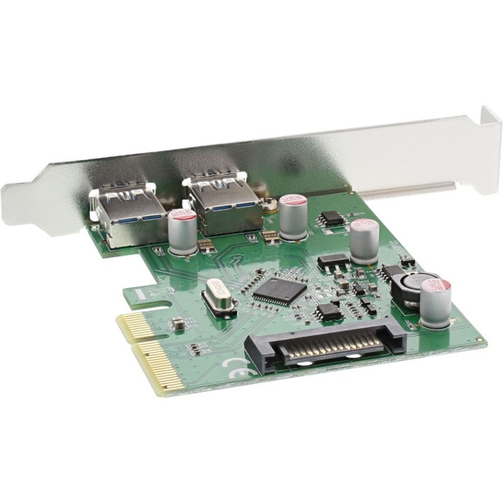 InLine® Schnittstellenkarte, 2x USB 3.1, Typ A, inkl. Low-Profile Slotblech