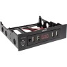 InLine® USB Powerpanel Hub, Frontpanel mit 4 USB Ports und Display
