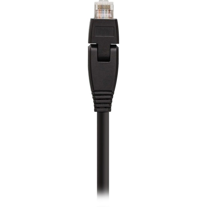 InLine® Patchkabel 180°, S/FTP (PiMf), Cat.6A, 500MHz, halogenfrei, Kupfer, schwarz, 10m