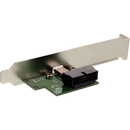 InLine® Slotblech USB 3.1, 1x USB Buchse Typ C auf intern Mainboardanschluss, 0,5m