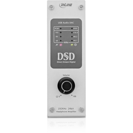 InLine® AmpUSB HiFi HiRes Audio DSD Kopfhörer-Verstärker, USB Digital Audio Konverter, 192kHz/24-Bit
