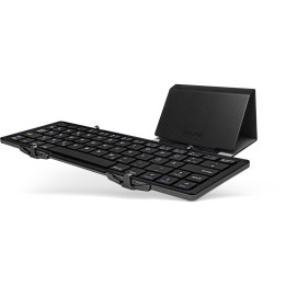 InLine® BT-Quick faltbare Bluetooth Tastatur, mit Hülle, für iOS, Android, Windows, schwarz, deutsches Layout