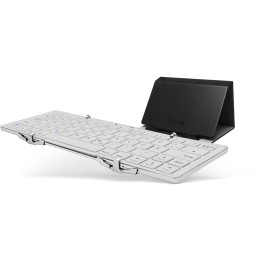InLine® BT-Quick faltbare Bluetooth Tastatur, mit Hülle, für iOS, Android, Windows, weiß, deutsches Layout