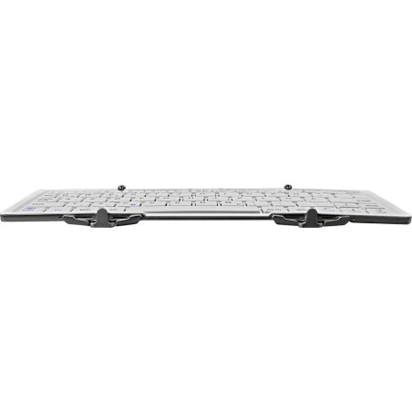 InLine® BT-Quick faltbare Bluetooth Tastatur, mit Hülle, für iOS, Android, Windows, weiß, deutsches Layout