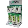 InLine® Thekenverkaufsständer Audio & Strom mobil, bestückt