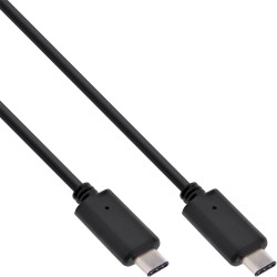 InLine® USB 3.1 Kabel, Typ C Stecker/Stecker, schwarz, 0,5m
