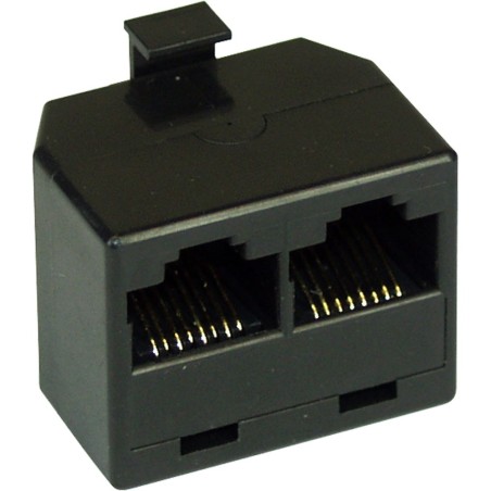 Distributeur ISDN 1x RJ45 mâle à 2x RJ45 fem. sans résistance de pull-up