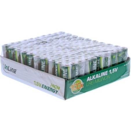 InLine® Alkaline High Energy Batterie, Mignon (AA), 100er Pack