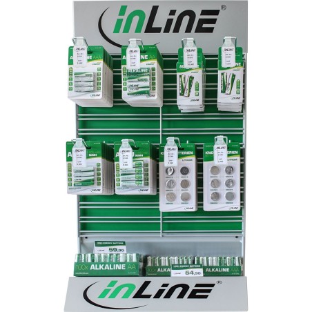 InLine® Thekenverkaufsständer "Batterie", bestückt