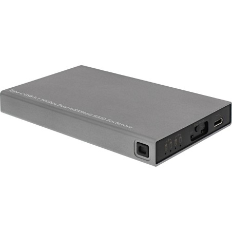 InLine® USB 3.1 Gehäuse für Dual mSATA 6G SSD, mit RAID, USB Typ C Buchse