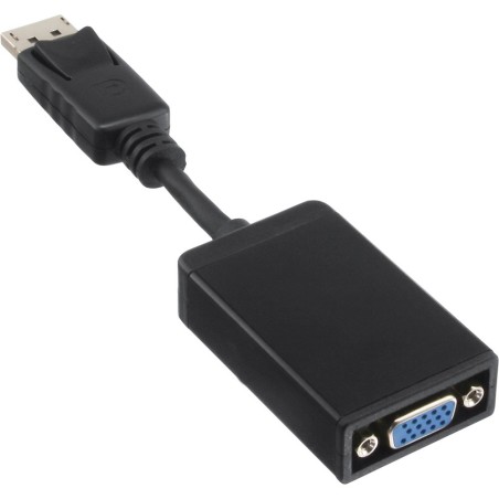 InLine® DisplayPort Adapterkabel, DisplayPort Stecker auf VGA Buchse schwarz, 0,15m