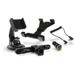 KFZ Mobile Reise-Set, Tablet/Handy Halterung für Kopfstütze/Scheibe universal bis 10,1 + USB DUAL+ KFZ-Ladeset