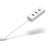 InLine® USB 3.0 HUB mit Audio Soundkarte, Aluminium Gehäuse mit 0,15m Kabel
