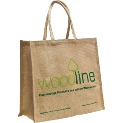 InLine® Jutetasche, woodline, 45x40x17cm, mit Henkel