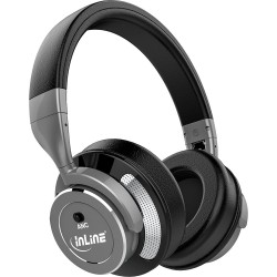 InLine® PURE I, Bluetooth Over Ear Kopfhörer mit Active Noise Cancelling, schwarz-anthrazit