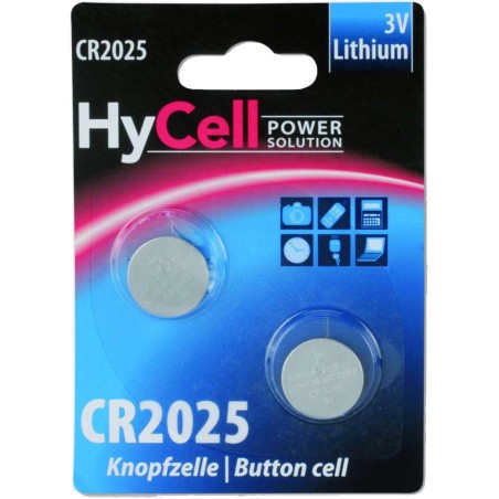 2er Blister Ansmann HyCell Knopfzelle 3V Lithium CR2025 (5020192)