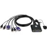 ATEN CS22U KVM-Switch 2-fach, VGA, USB, mit Kabelfernbedienung