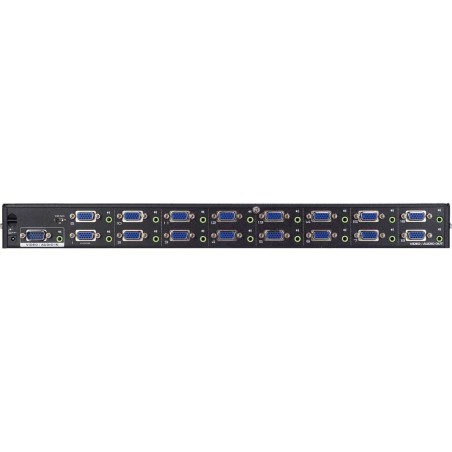 ATEN VS0116 Video-Splitter S-VGA 16-fach Monitor-Verteiler, 250Mhz, 1HE, Rackmontage