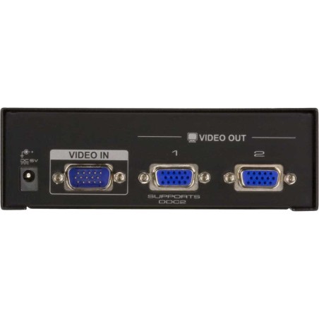ATEN VS132A Video-Splitter S-VGA 2-fach Monitor-Verteiler, 450MHz